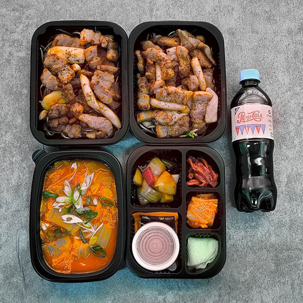 밥빼고3인 도시락 - 목살